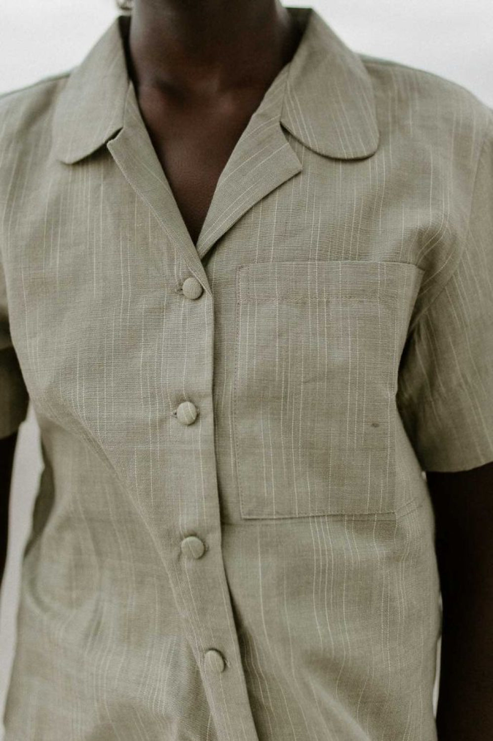 Leah Shirt - Olive - S - Button Down Shirt