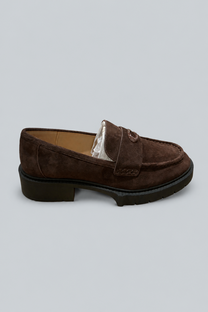 Leah Suede Loafers - Maple - Loafers
