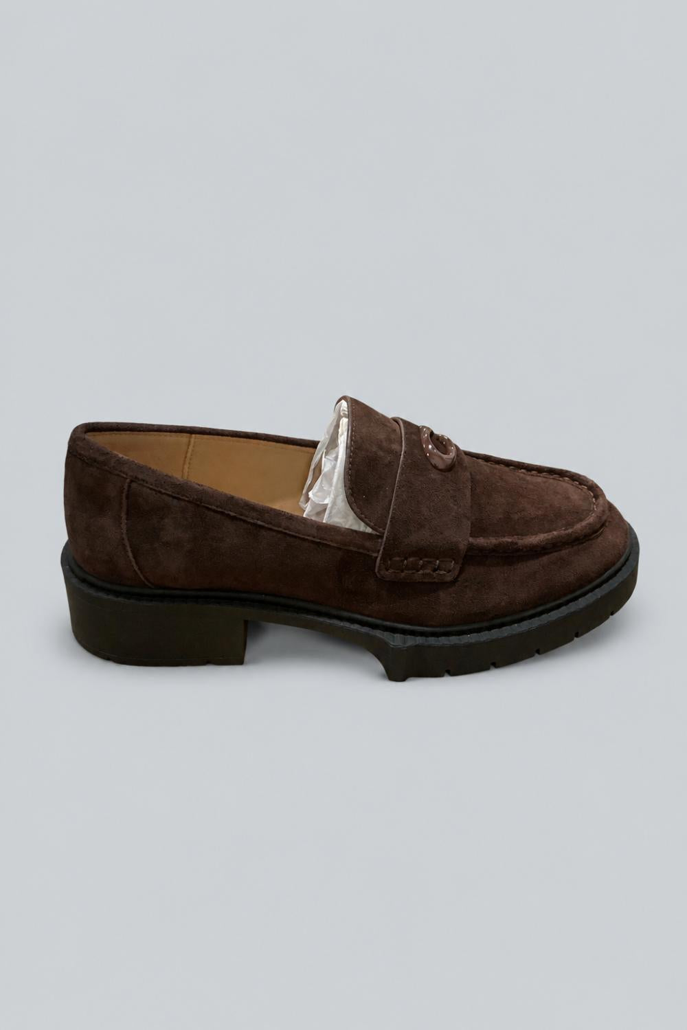 Leah Suede Loafers - Maple - Loafers