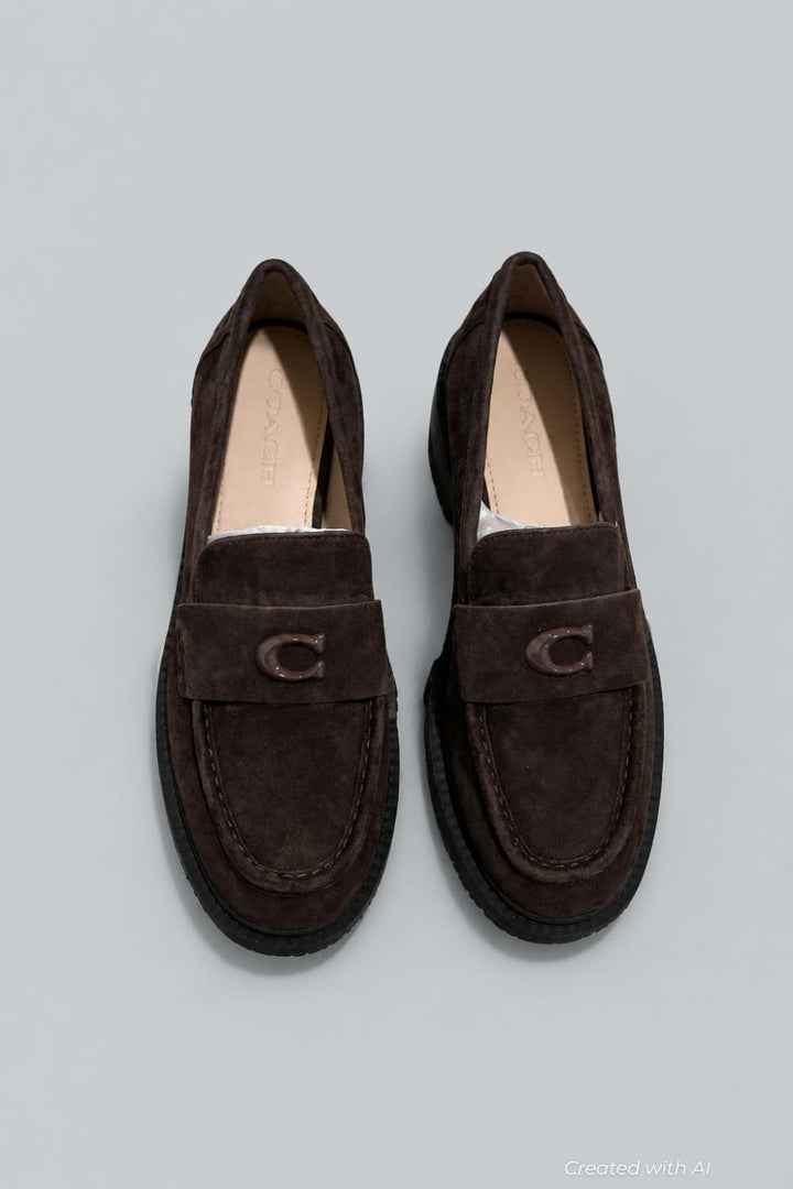 Leah Suede Loafers - Maple - Loafers