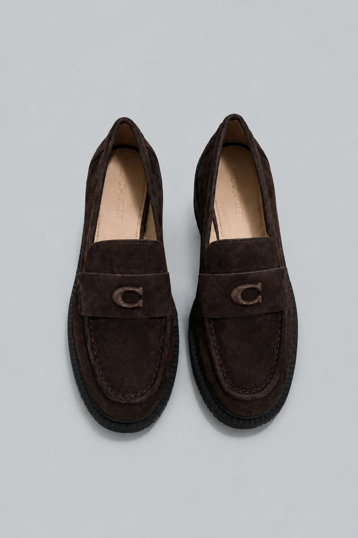 Leah Suede Loafers - Maple - Loafers
