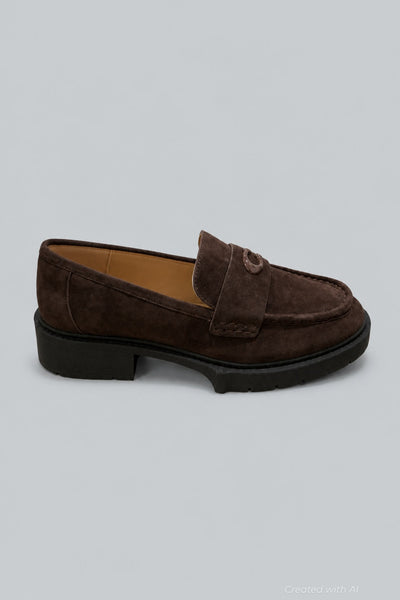 Leah Suede Loafers - Maple - Loafers