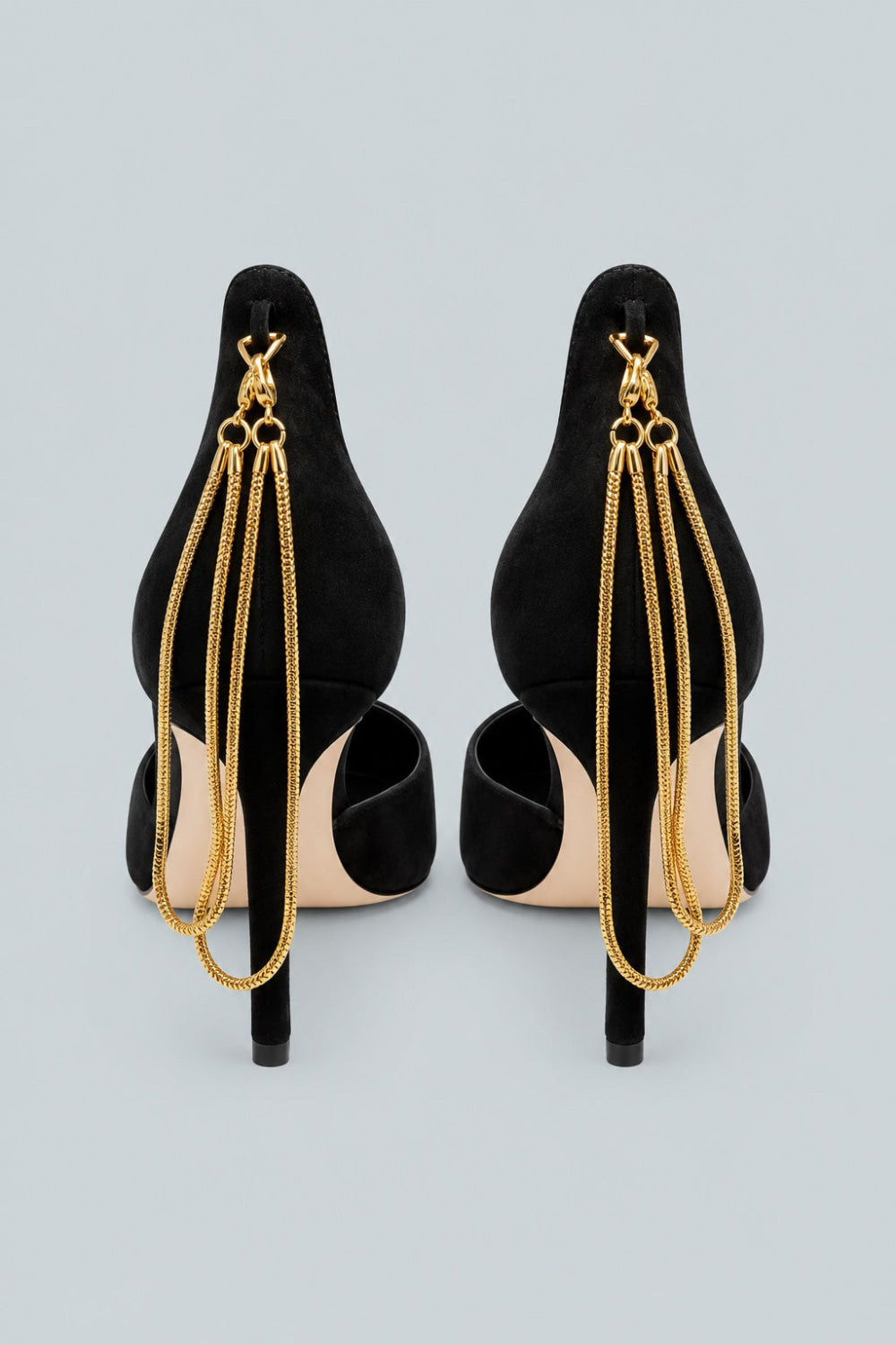 Leandra Chain Pump Black - Black - Stiletto