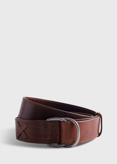 Leather D-Ring Belt - Brown - Belt