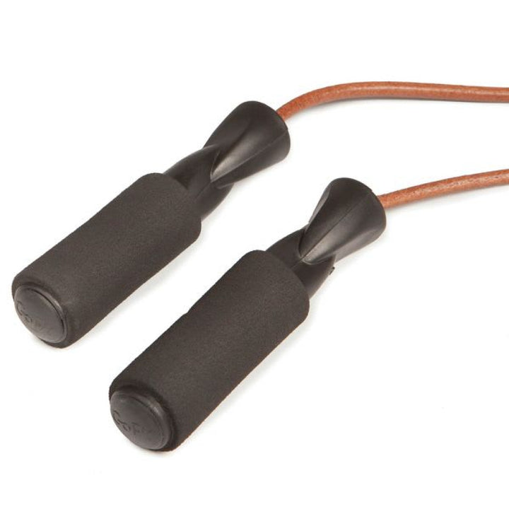 Leather Jump Rope with Foam-Padded Handles - Black - FINAL SALE - One Size - Jump Rope