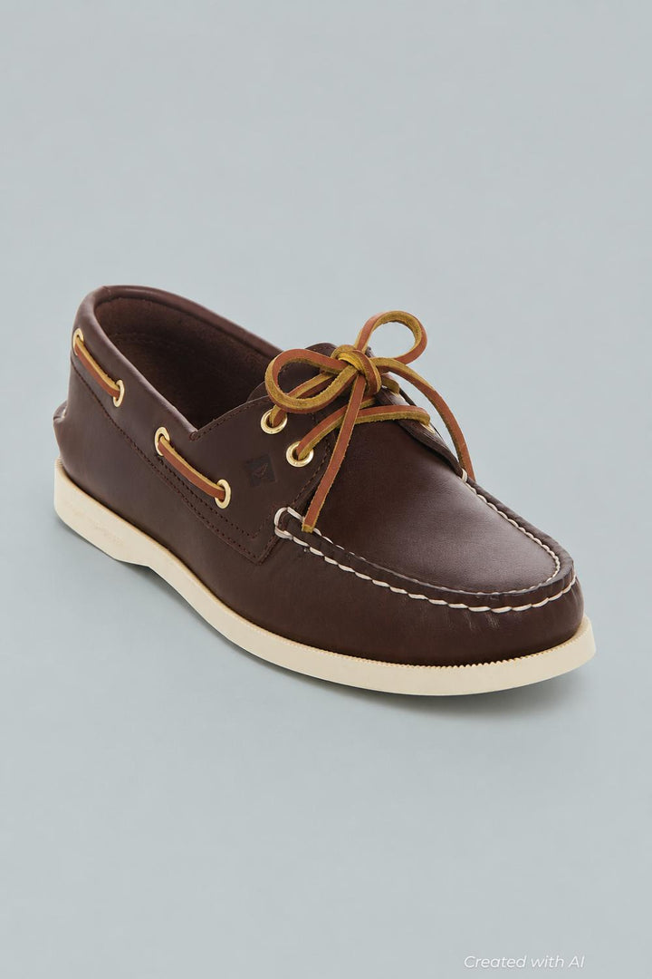 Brown Leather Loafer - Brown - 37 - Loafers