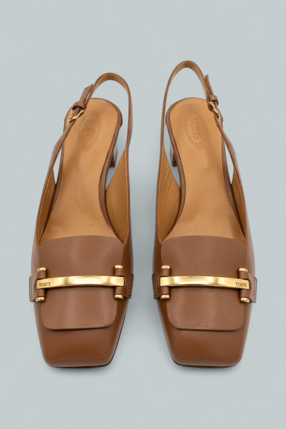 Leather Loafer Pumps - Light Beige - 9 - Loafers