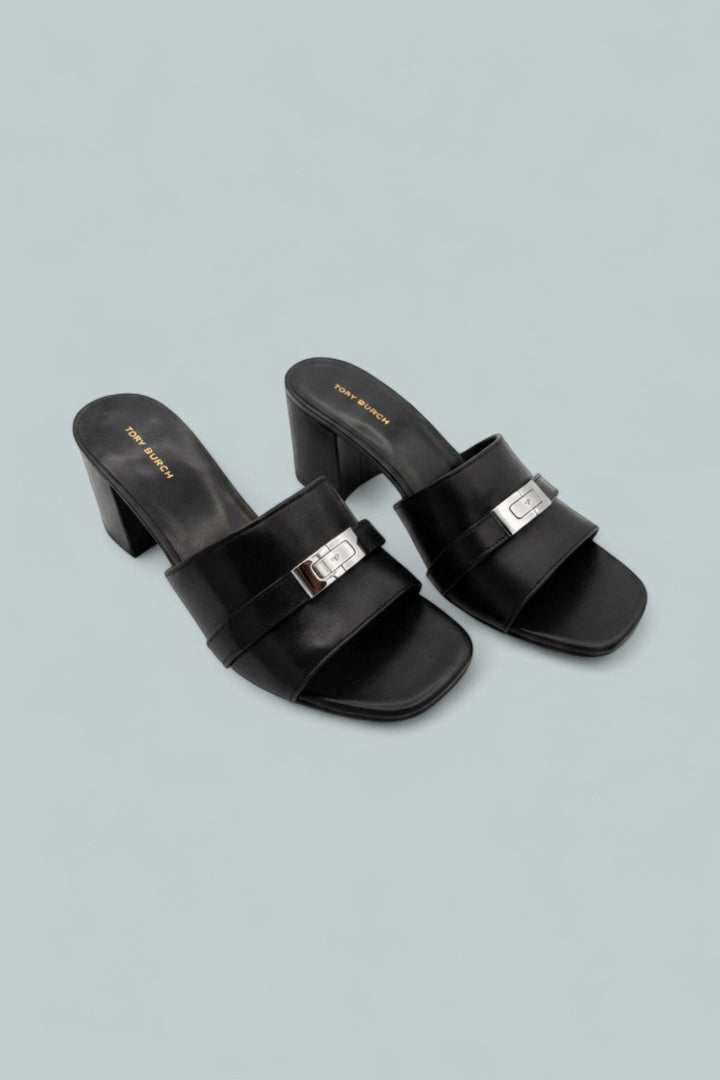 Leelee Heeled Mule - Perfect Black - 7.5 - Mules