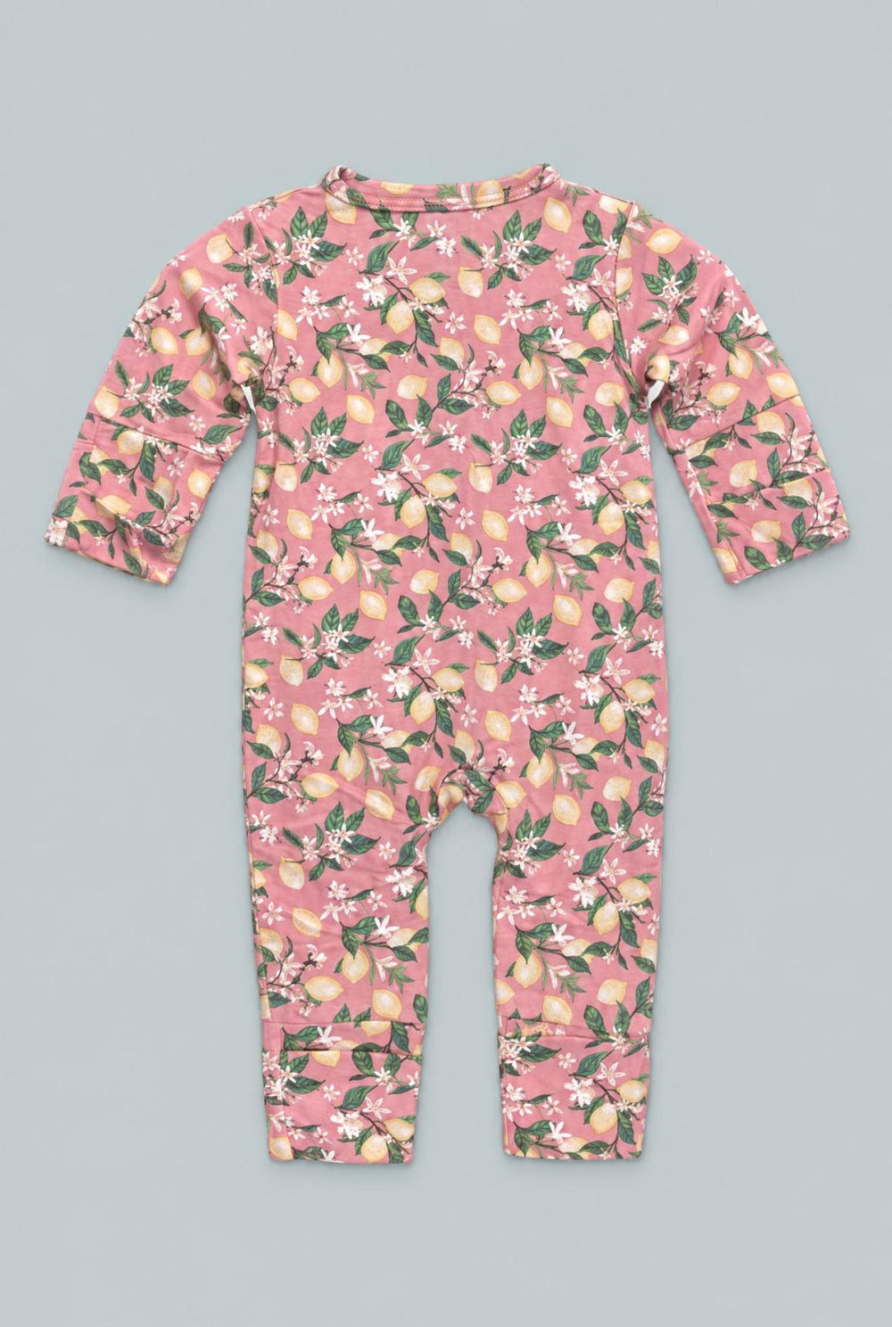 Lemon Floral Print Convertible Romper - Lemons Pink - Romper