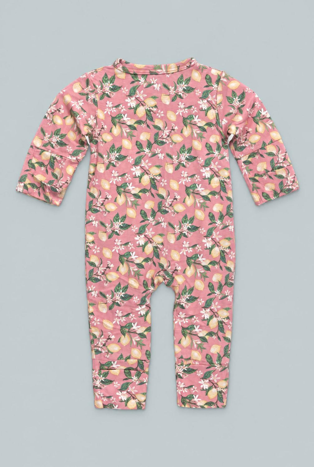 Lemon Floral Print Convertible Romper - Lemons Pink - Romper
