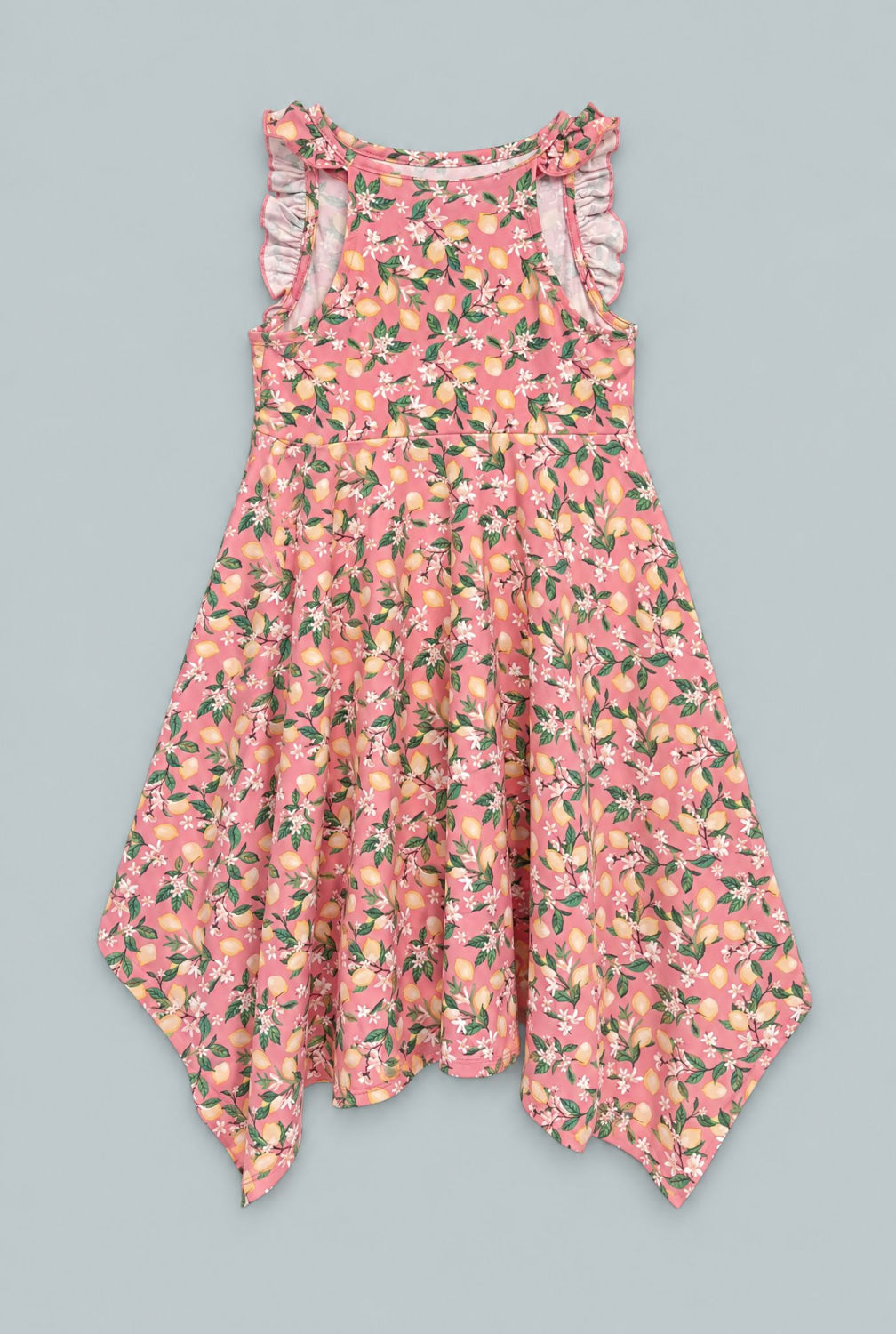 Lemon Floral Print Emma’s Racerback Dress - Lemons Pink - Dresses