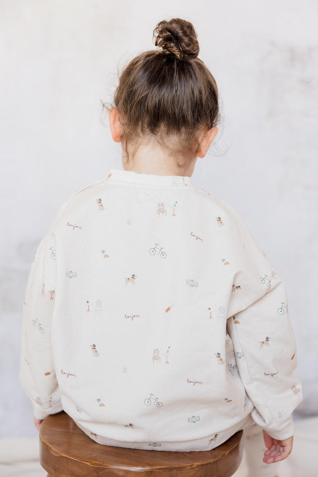 Organic Cotton Italian Fleece Sweatshirt - Paris