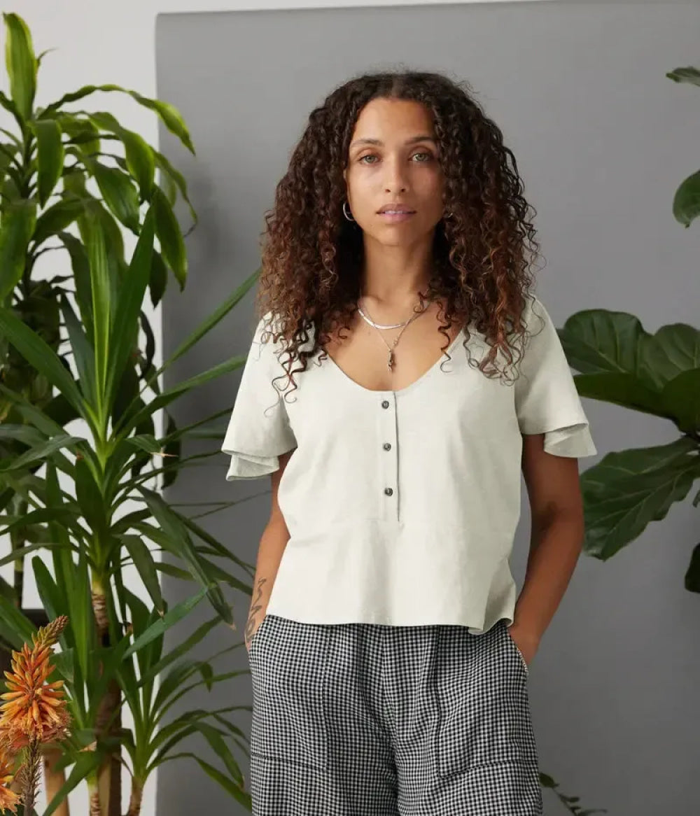 Leonora Top - Stone - Shirt