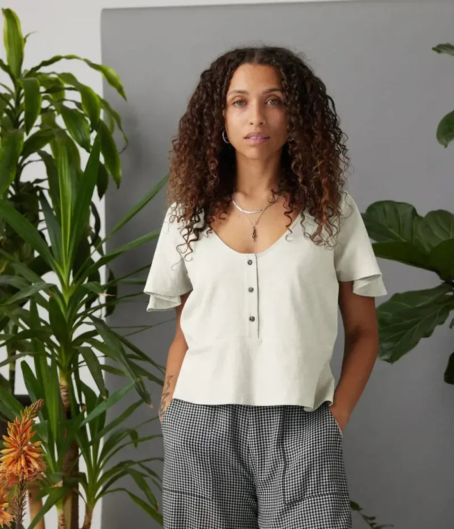 Leonora Top - Stone - Shirt