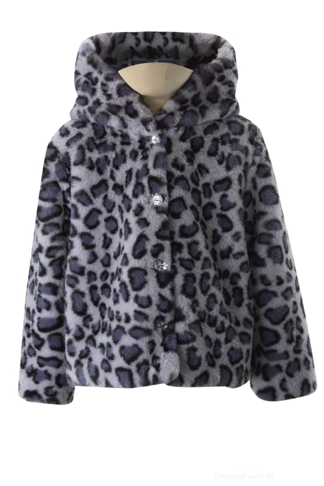 Leopard Faux Fur Jacket - Jacket