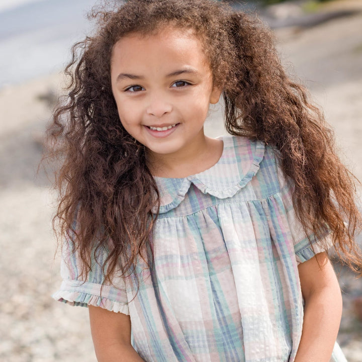 Selah Dress - Arctic-blue Seersucker