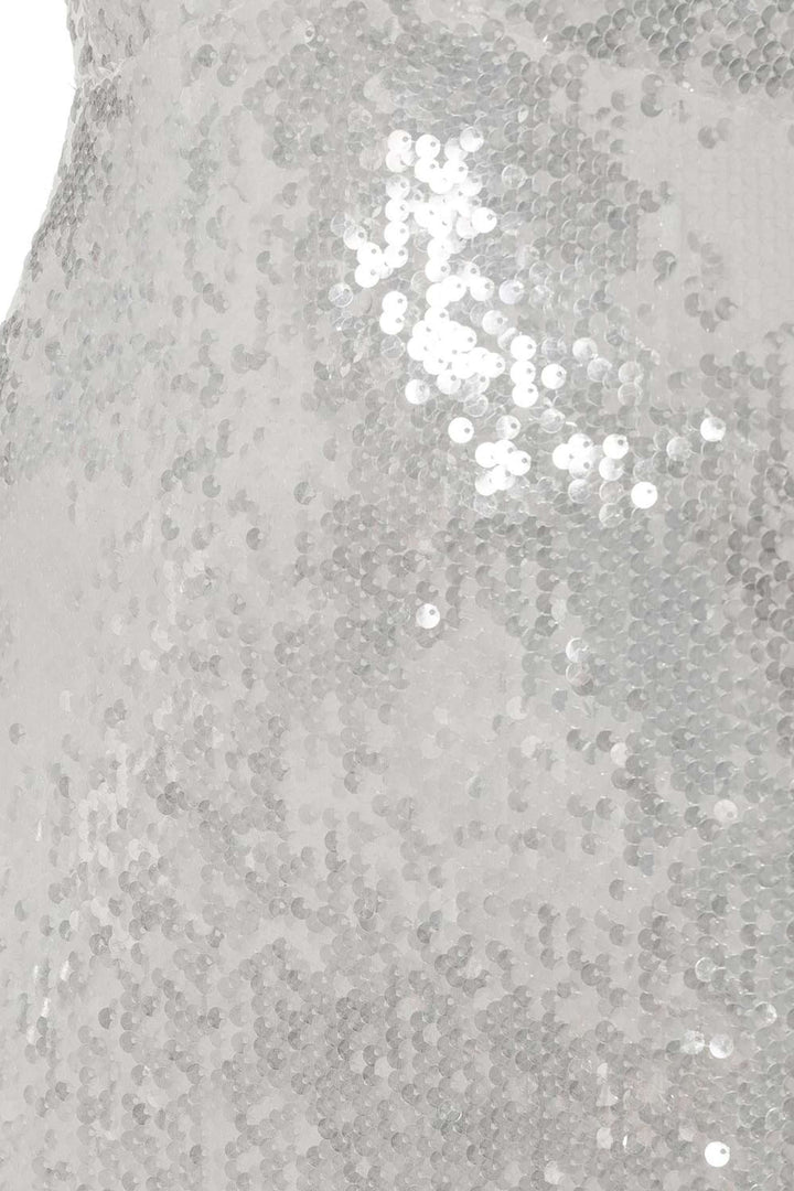 Sequined Thin Strap Long Dress - off-white