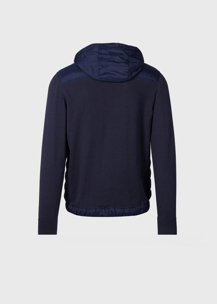 Quilted Jacket with Hood - Navy