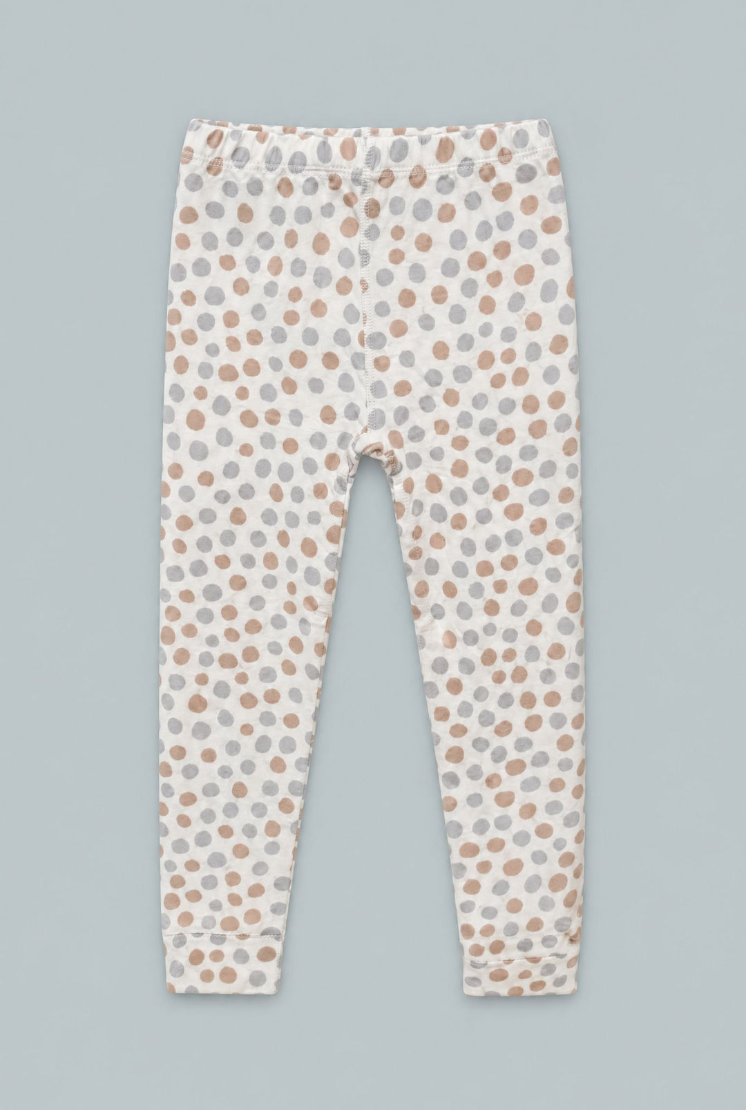 Big Kid Pajama Short Sleeve - Polka Dot Grey
