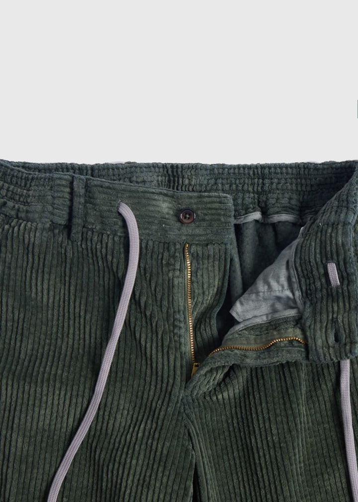 Drawstring Corduroy Trouser - Green
