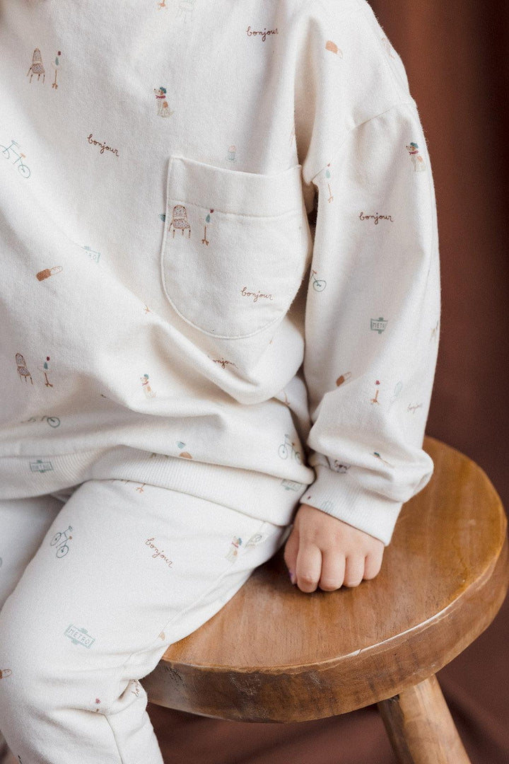 Organic Cotton Italian Fleece Sweatshirt - Paris