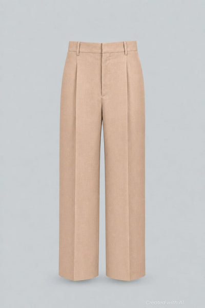 Light Mid Rise Trouser - Khaki - Trouser