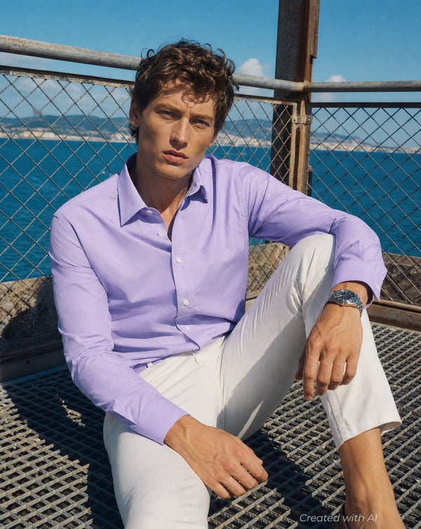 Lilac End On Dress Shirt - Lilac - Dress Shirt