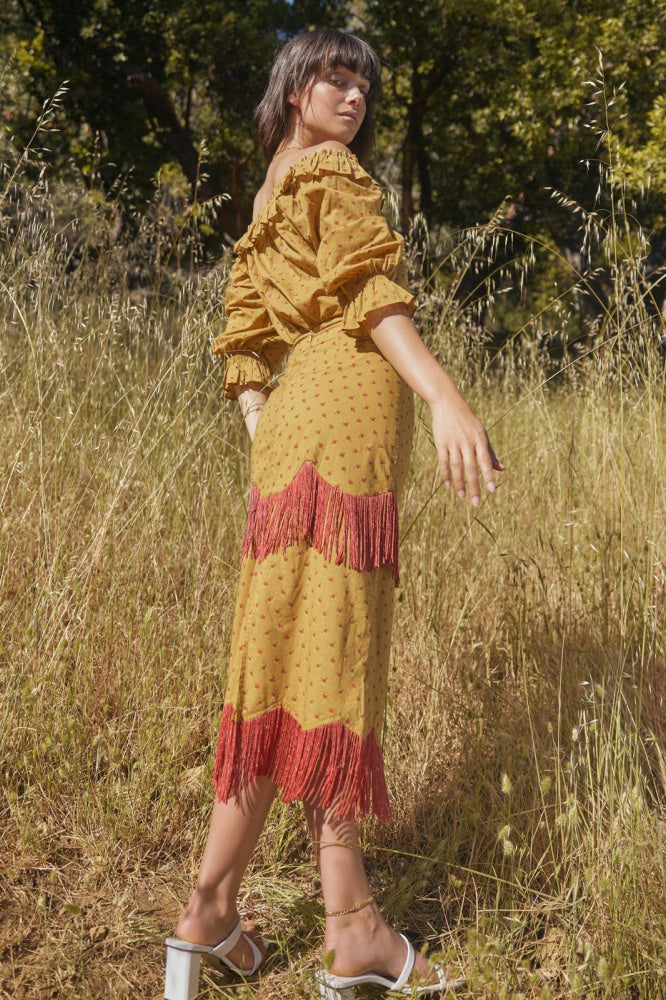 Liliana Peasant Top - Honeycomb/Mini Rose Floral - FINAL SALE - Shirt