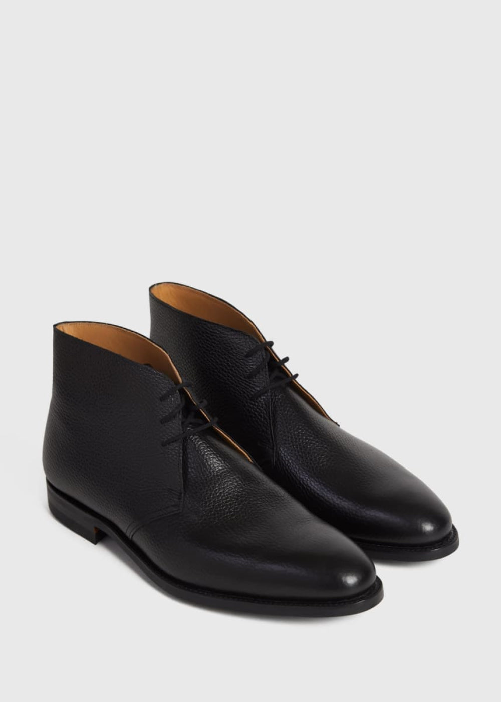Linc Leather Chukka Boot - Black Grain - 7.5 - Boots