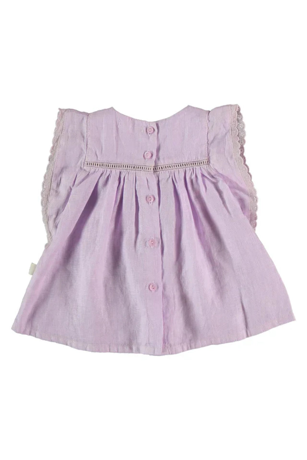 Linen Baby Dress - Mauve - 3M - Dresses