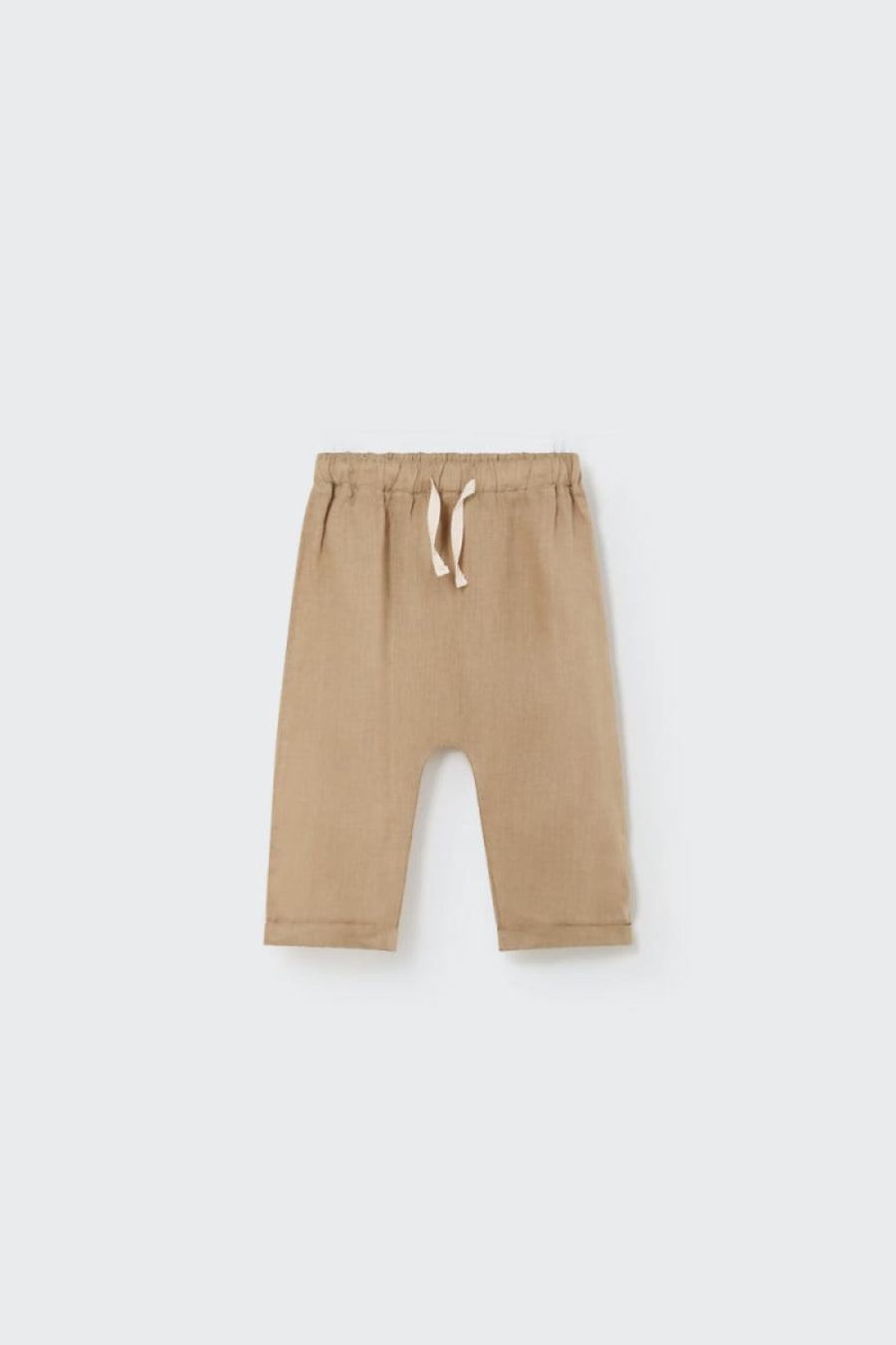 Linen Baby Pants Coffee - Pants