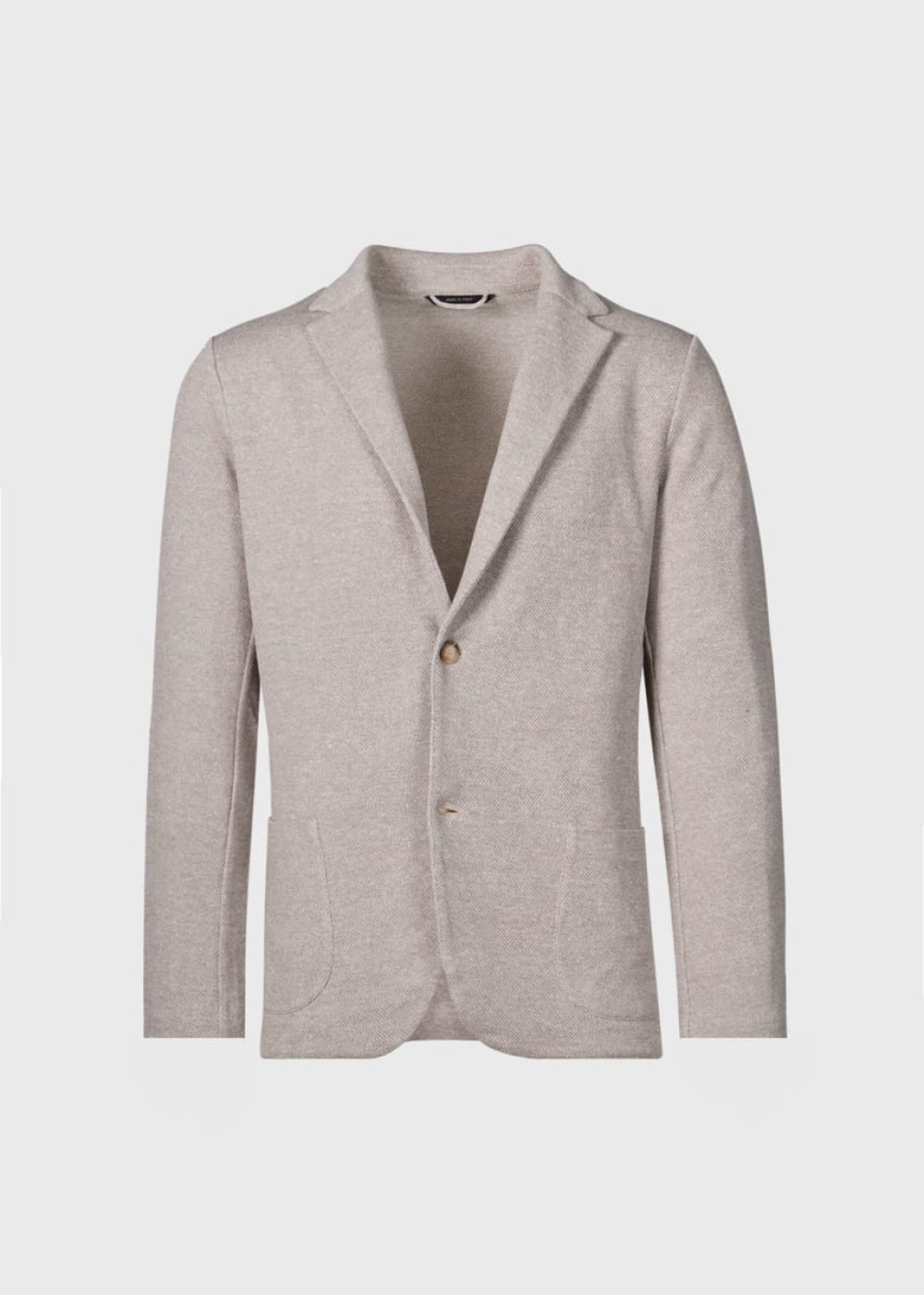 Linen & Cotton Piqué Knit Blazer - Tan - XXL (46) - Blazer