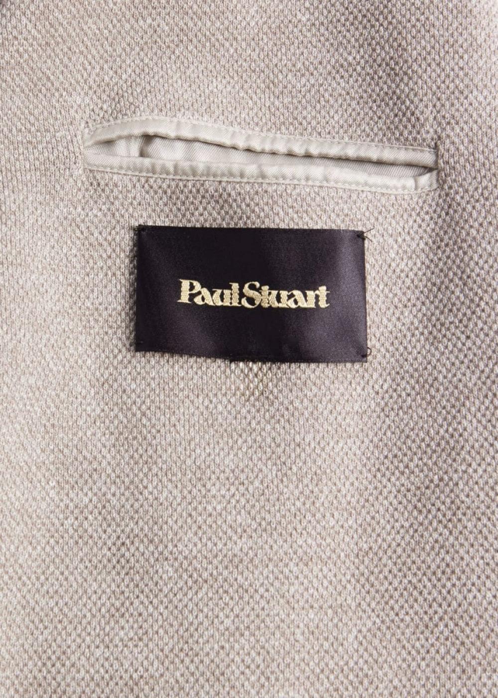 Linen & Cotton Piqué Knit Blazer - Tan - XXL (46) - Blazer