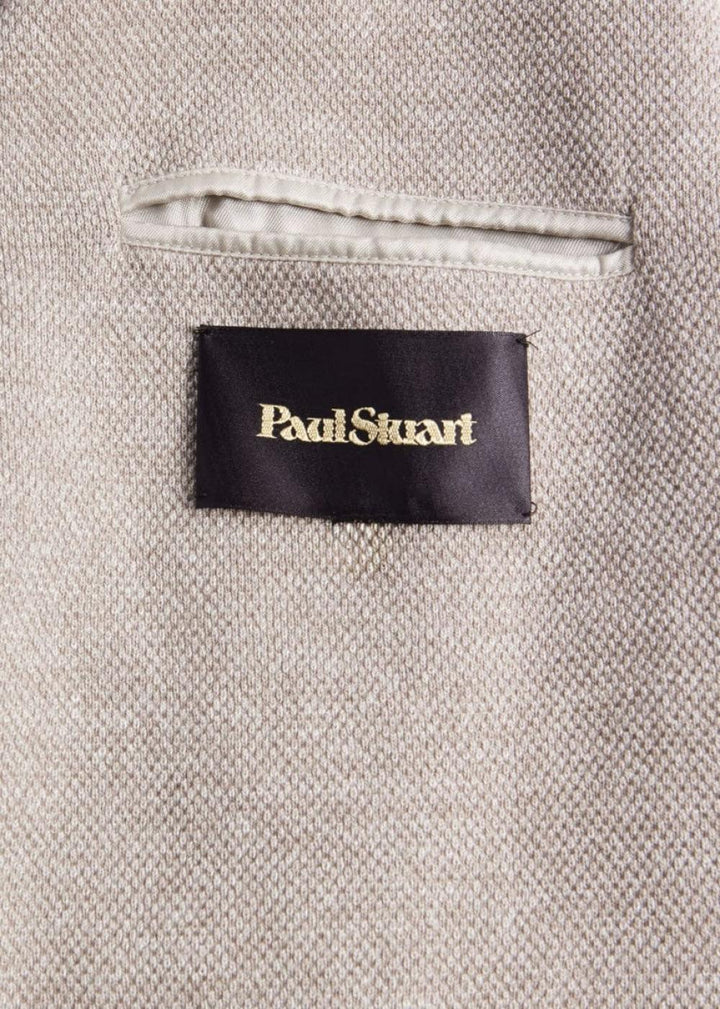 Linen & Cotton Piqué Knit Blazer - Tan - XXL (46) - Blazer