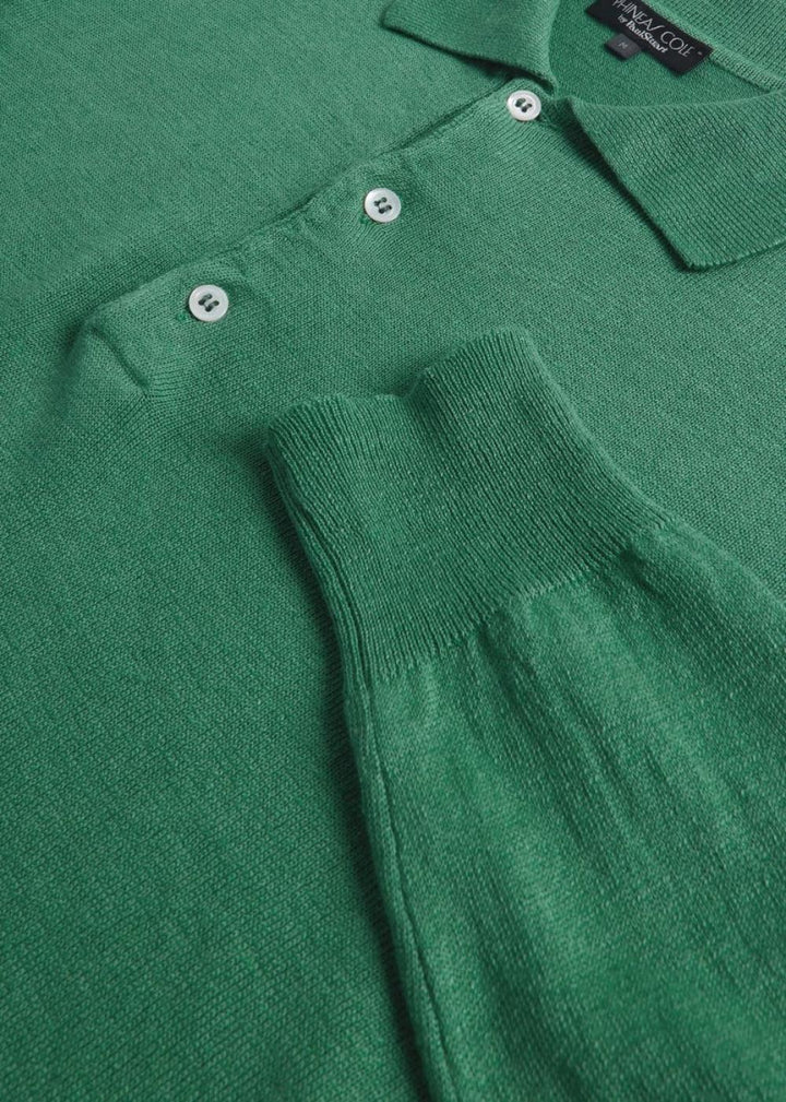 Linen & Cotton Polo Shirt - Green - XXL (46) - Polo