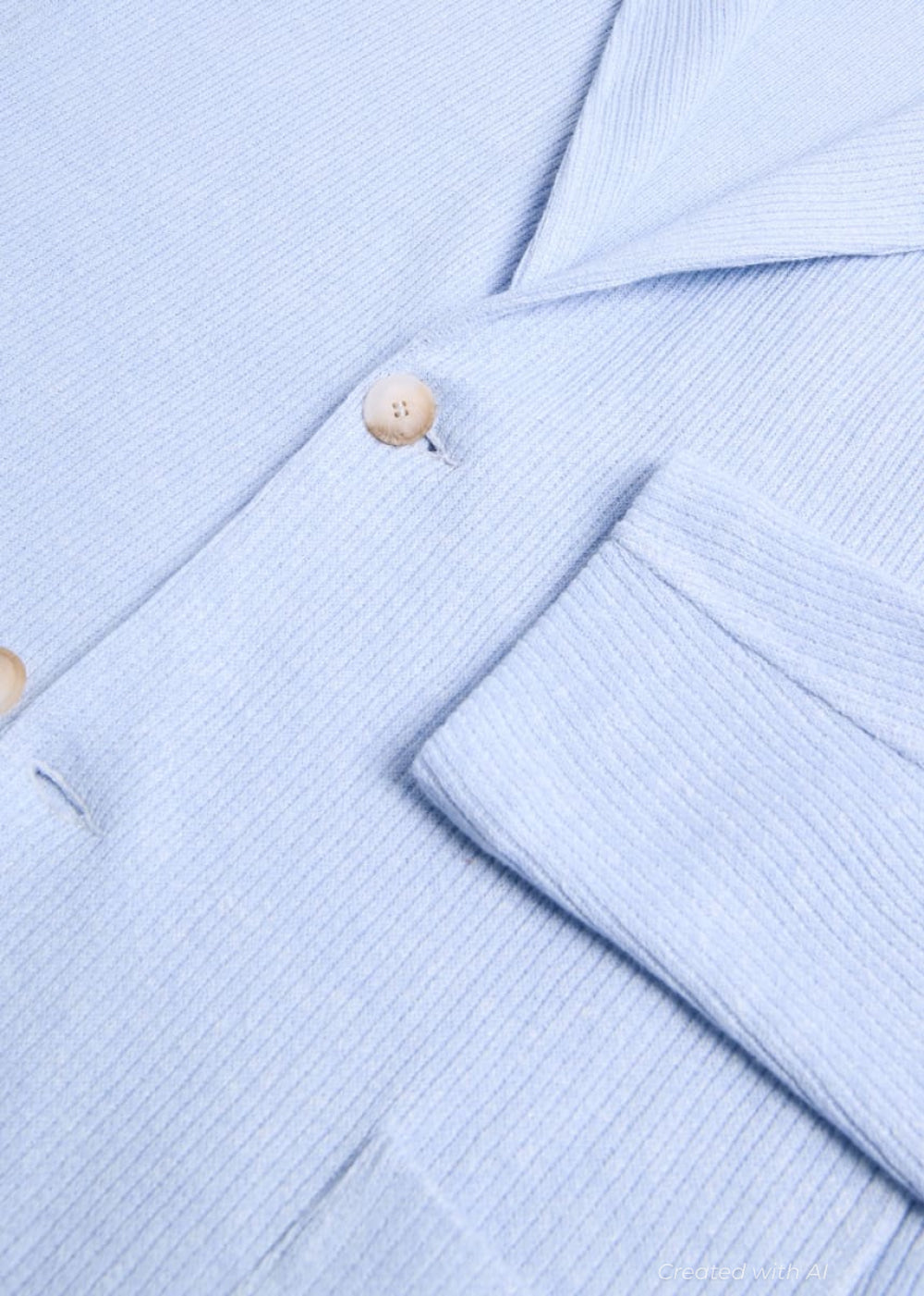 Linen & Cotton Sweater Jacket - Heather Blue - Blazer