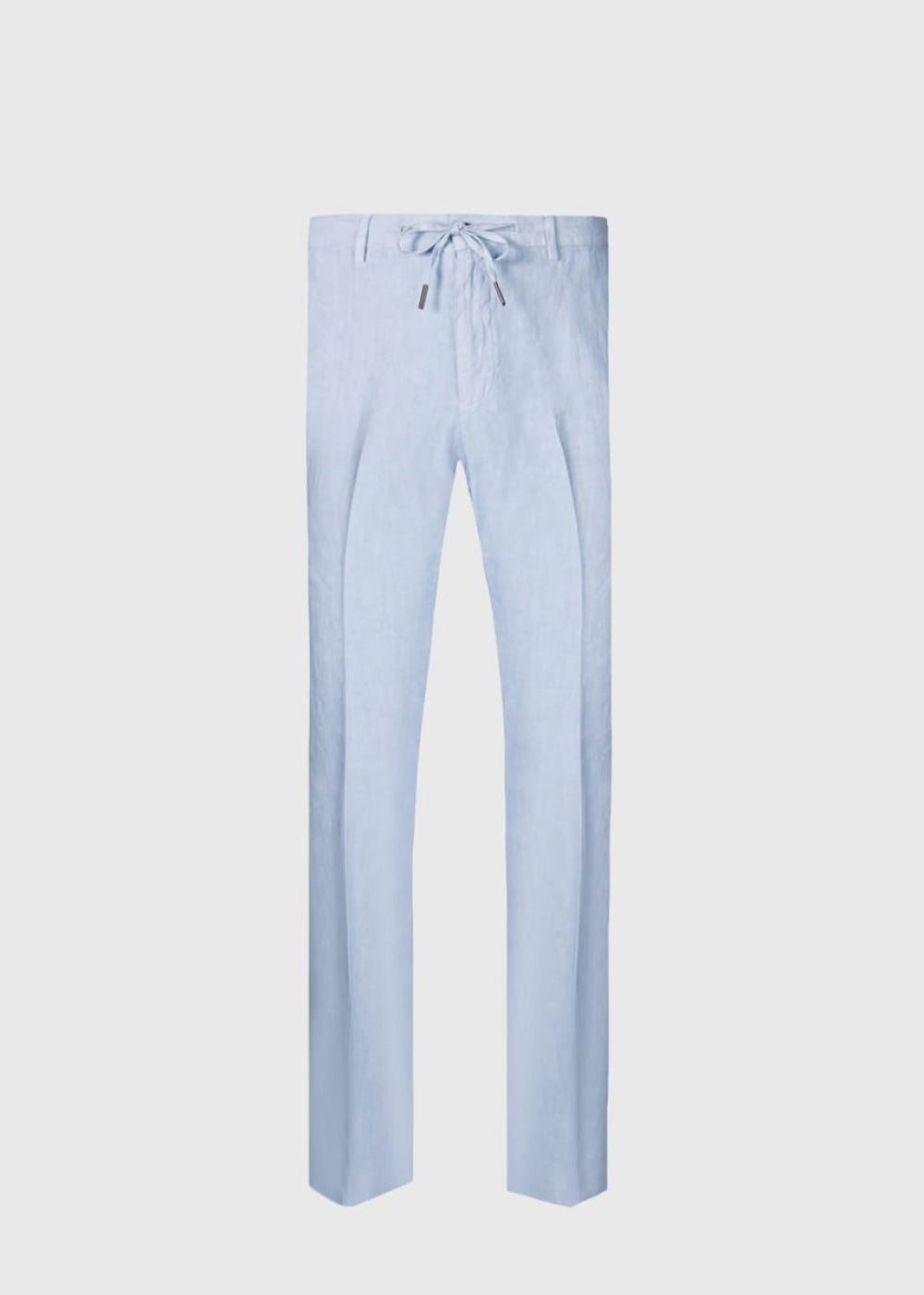 Linen Drawstring Trouser - Light Blue - 40 (Long) - Pants