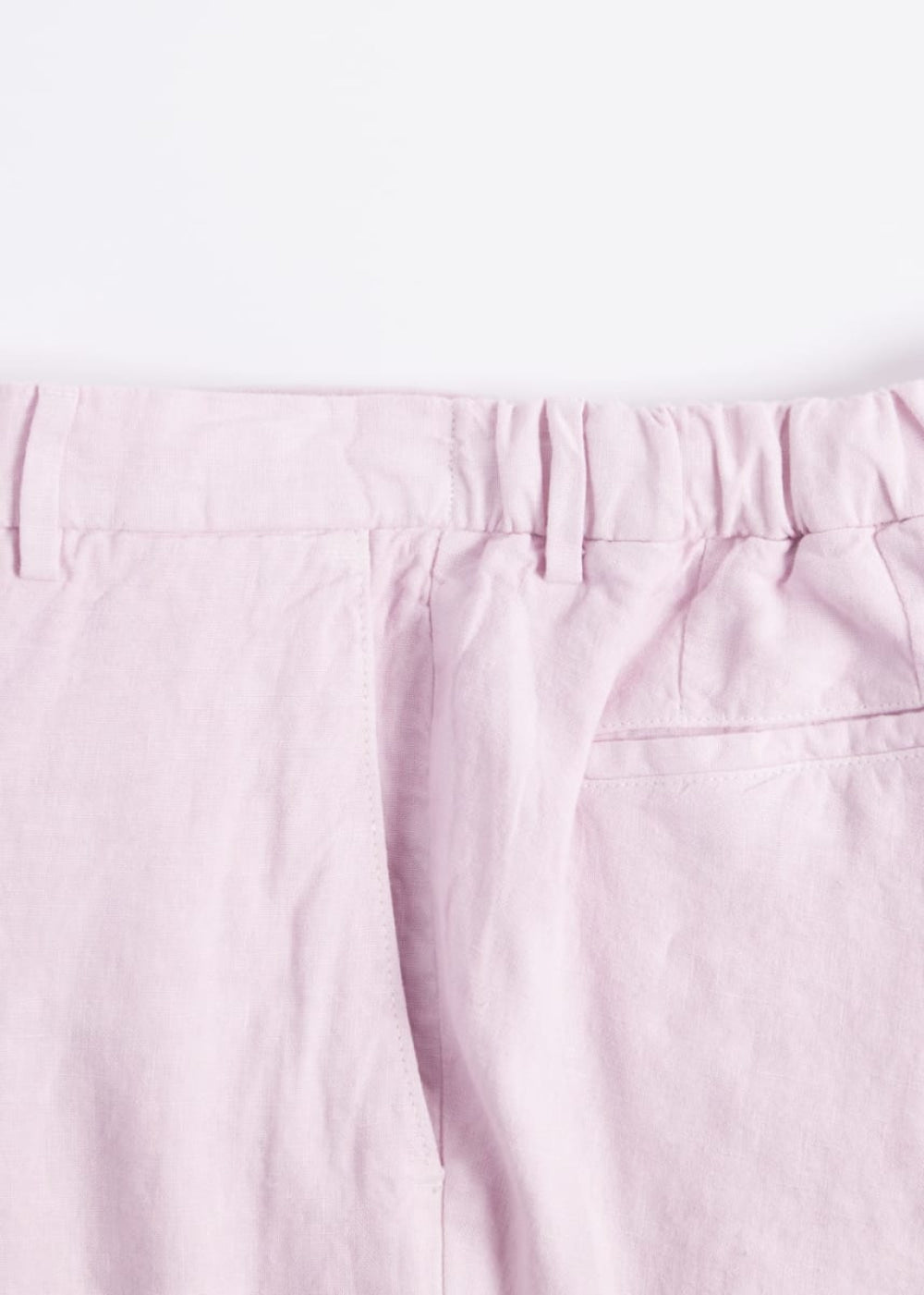 Linen Drawstring Trouser - Light Pink - Pants