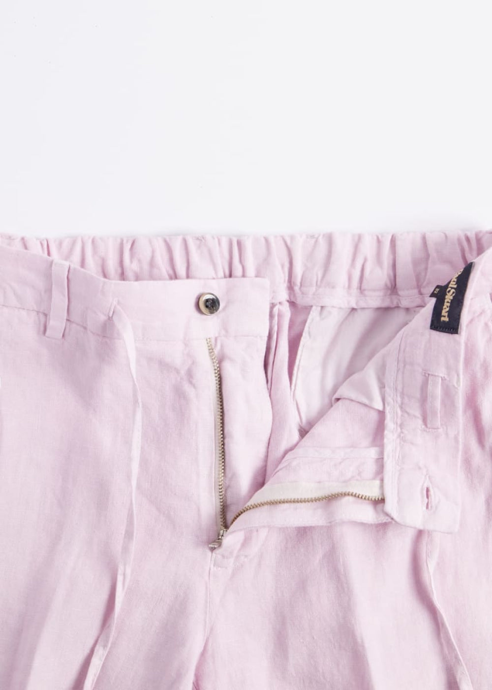 Linen Drawstring Trouser - Light Pink - Pants
