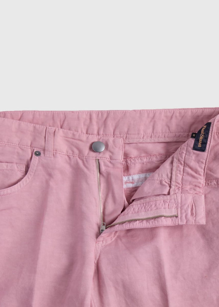 Linen Five Pocket Pant - Light Pink - Pants