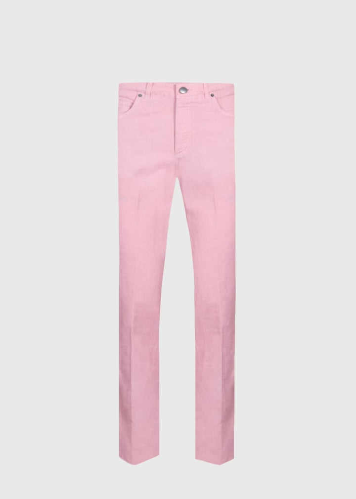 Linen Five Pocket Pant - Light Pink - Pants