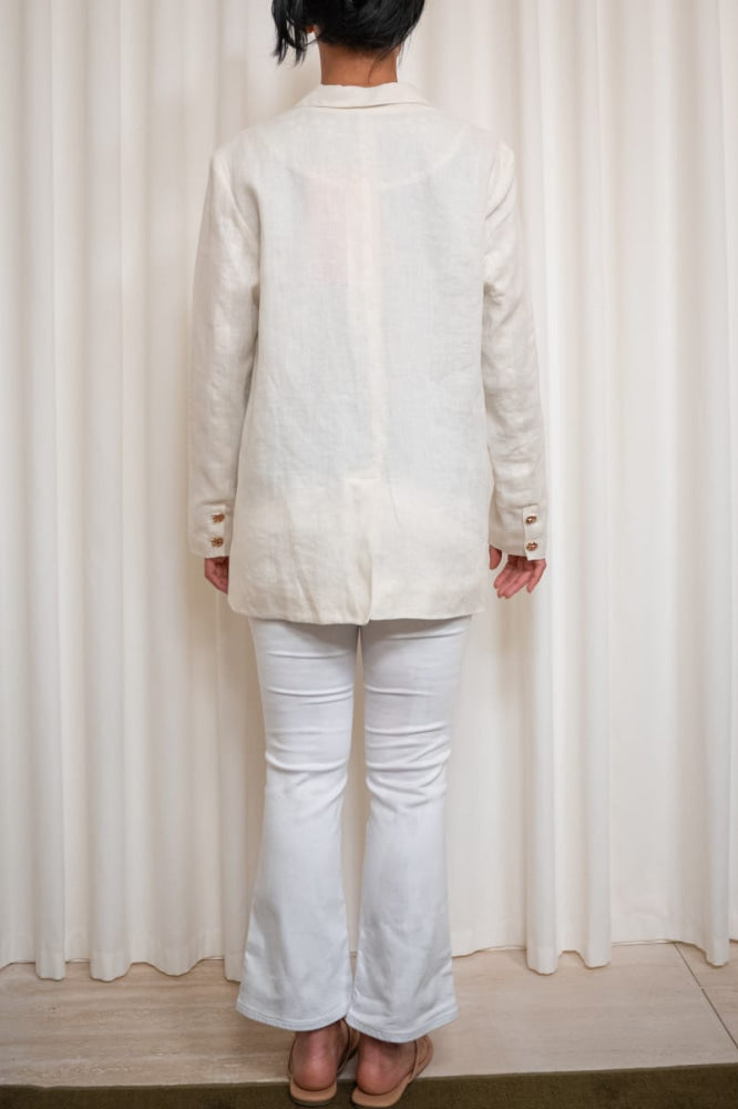 Linen Jacket - Antique White - S - Jacket