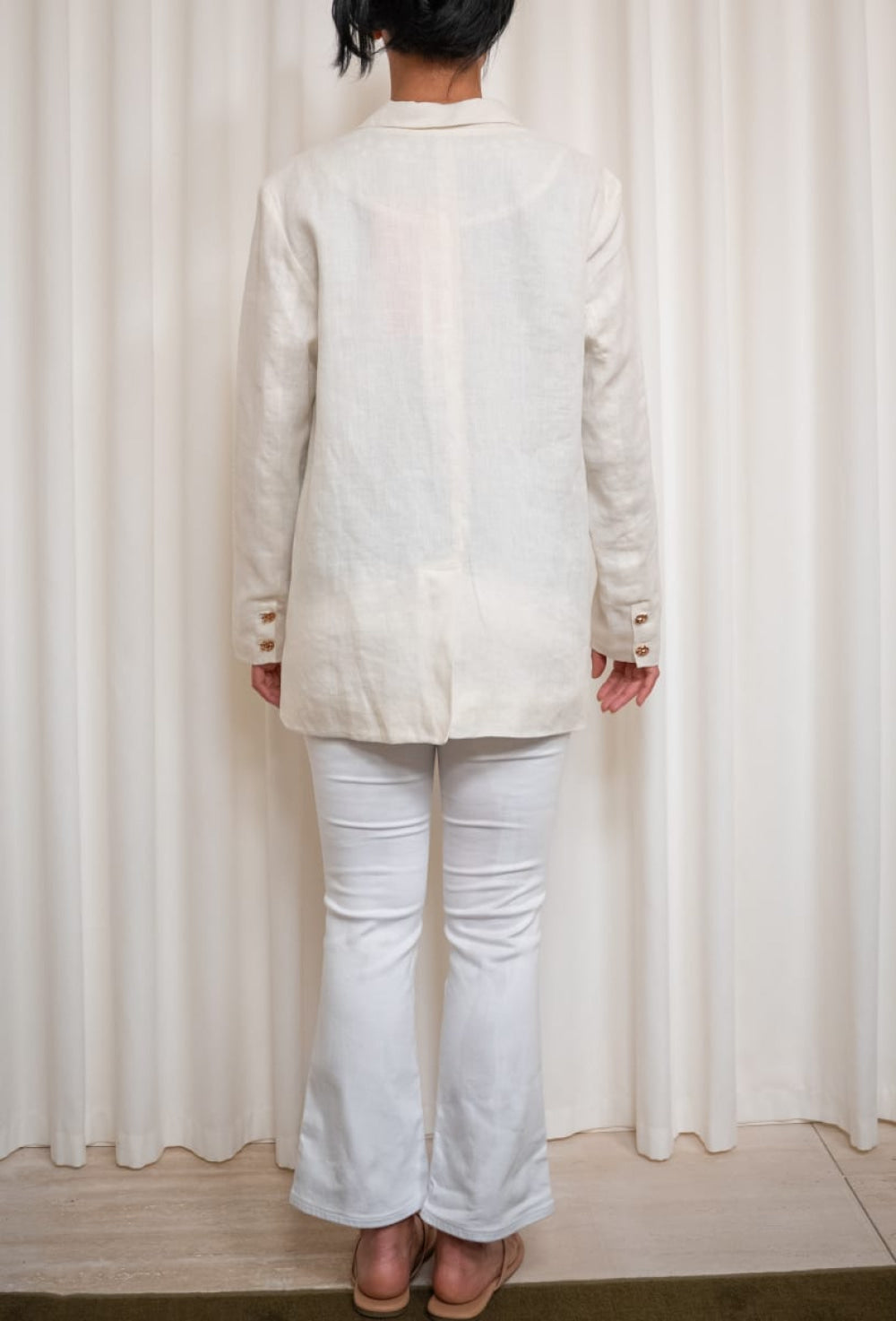 Linen Jacket - Antique White - S - Jacket