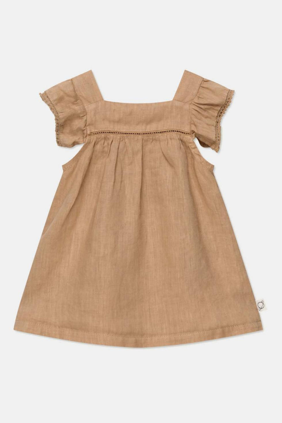 Linen lace baby dress - Sand - 9M - Dresses