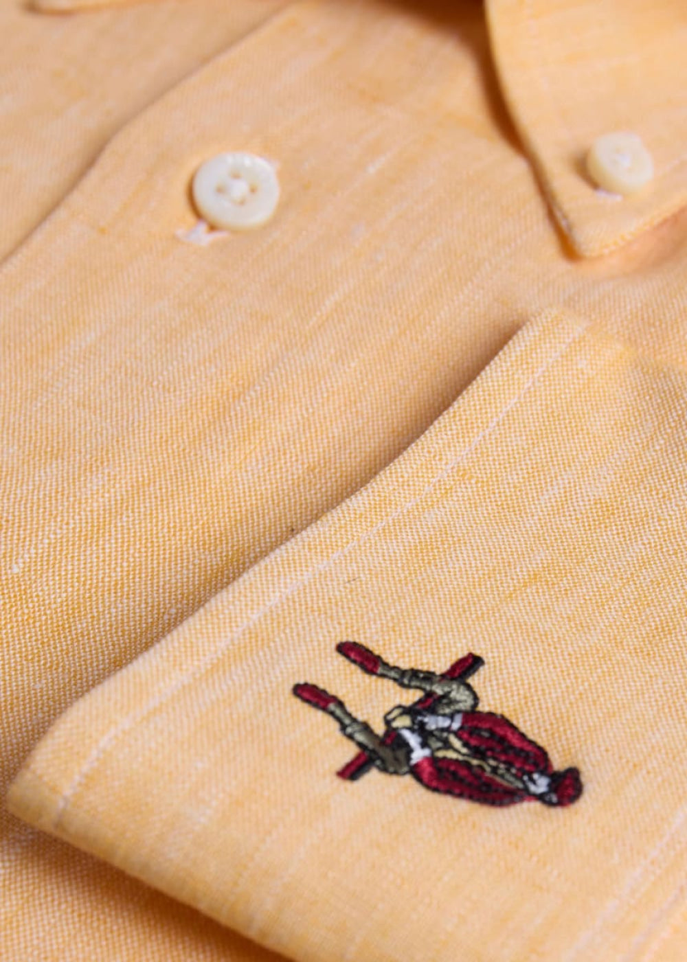 Linen Logo Sport Shirt - Yellow - Collared Shirt