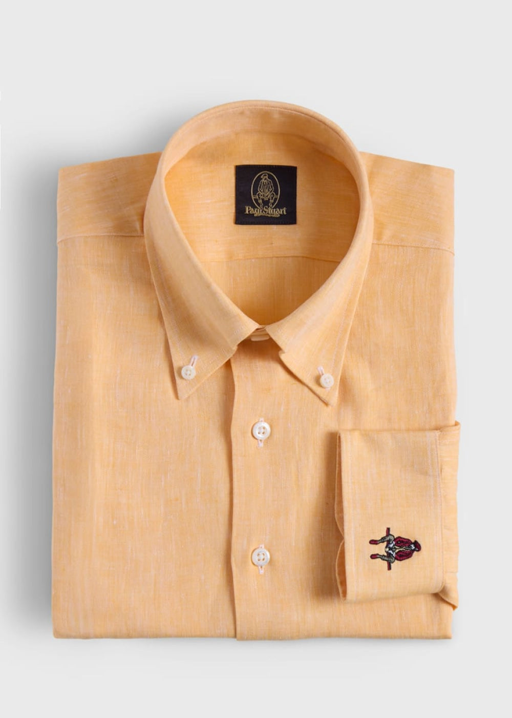 Linen Logo Sport Shirt - Yellow - Collared Shirt