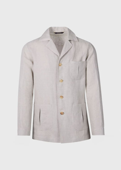 Linen Safari Jacket - Natural - 46 - Blazer