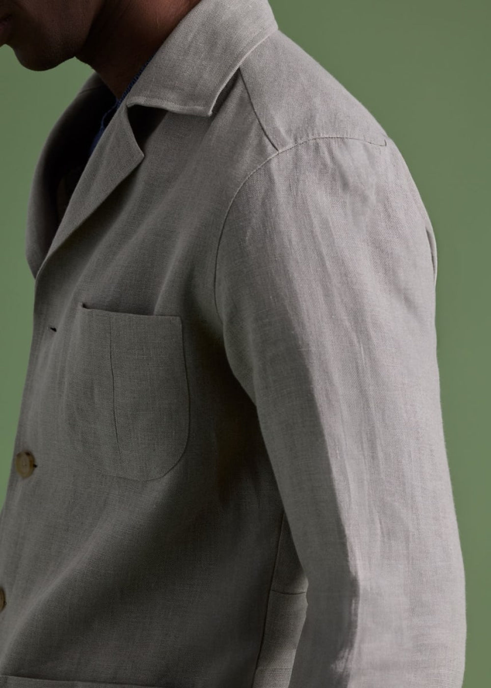 Linen Safari Jacket - Natural - 46 - Blazer