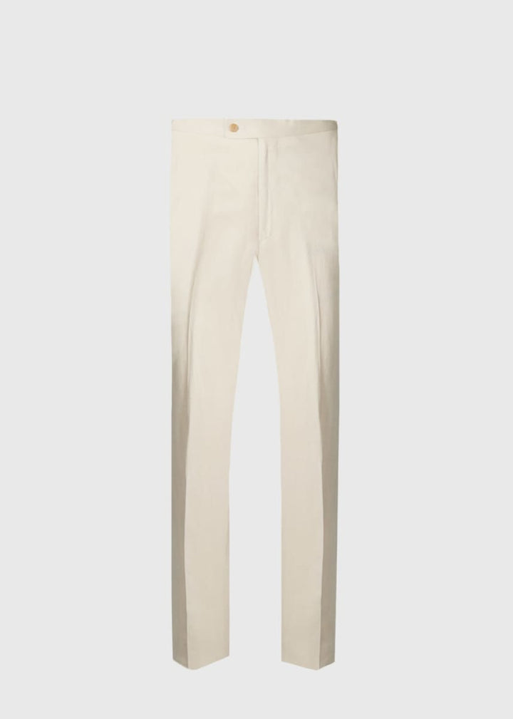 Linen & Silk Dress Trouser - light tan - 38 - Trouser