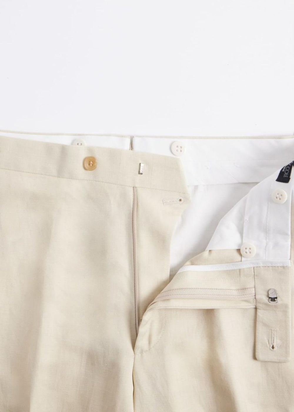 Linen & Silk Dress Trouser - light tan - 38 - Trouser